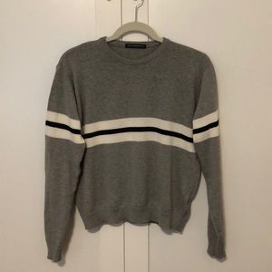 Brandy Melville grey sweater with stripe